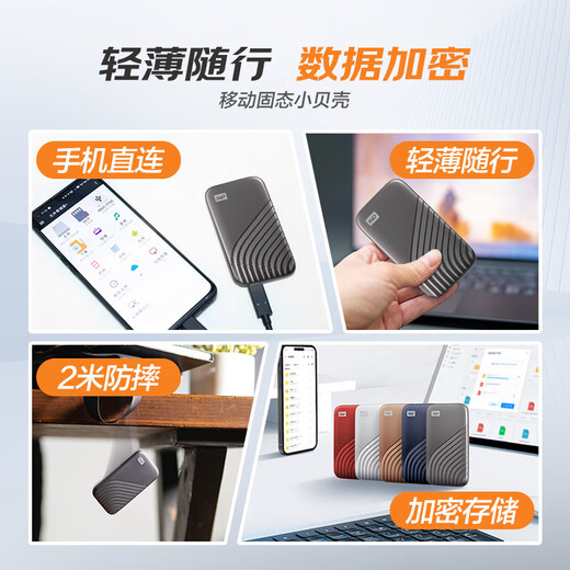 Western Digital (WD) NVME Mobile Colid State Drive My Passport SSD-версия Type-C Интерфейс 1050 МБ/с мобильный ноутбук Внешнее внешнее подключение к борьбе с фальсификацией.