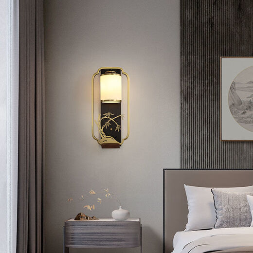 Yaotian New Chinese Plum, Orchid, Bamboo and Chrysanthemum Wall Lamp Chinese Style Living Room TV Background Wall Lamp Corridor Aisle Bedside Lamp Orchid Large