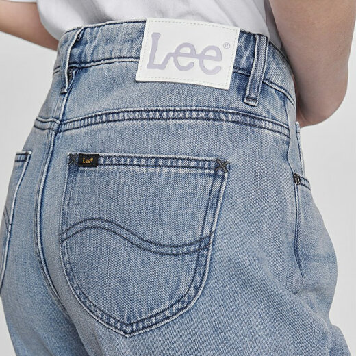 Lee mall same style 24 spring and summer new product 413 standard high waist small straight leg light blue women's jeans trendy A05897 light blue 25