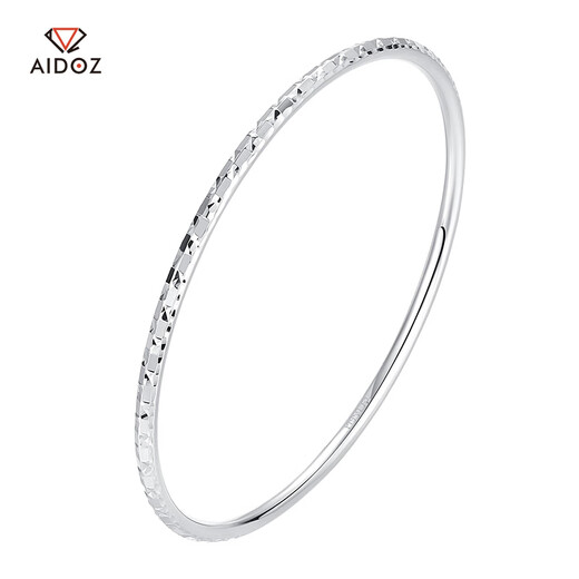 Aido diamond platinum bracelet for women pt950 platinum round bracelet edged plain ring stacked semi-solid thin bracelet inner diameter 56mm weight 7.72g width about 2.5mm