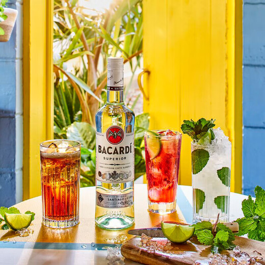 百加得（Bacardi）白橡木心金8年黑朗姆酒烘焙莫吉托mojito750m 【百加得白】* 750mL 1瓶