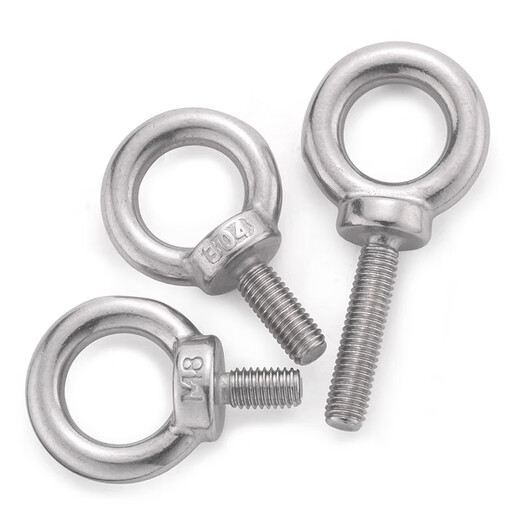 Jinggong (JINGGONG) 304 stainless steel lifting eye screw bolt extended circular ring buckle lifting O-type screw with ring lifting M5M6 M3*9 welding