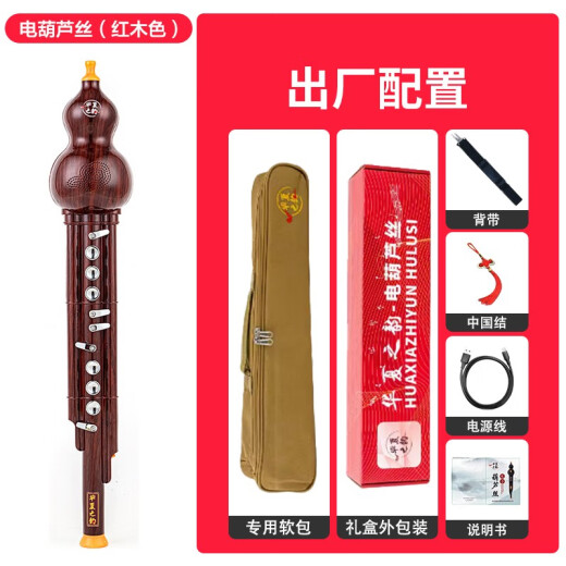 Instrumentos musicales de Hulusi Electric de China Tubo de soplo electrónico Hulusi Flute Electric SA Instrumentos musicales para principiantes Pearl Black + Gift + Lanza