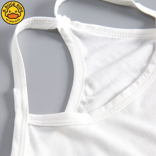 G.DUCKKIDS children's clothing girls' modal Y-shaped vest thin Korean version slimming bottoming solid color suspender summer vest belly protection black Y-shaped vest 100