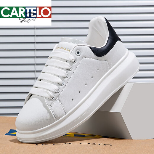 Katile Crocodile McQueen schwarze Schuhe dicker alleiner Daddy Schuhe Herren lässige Hochschuhe Frauen schwarze Arbeiterschuhe 2025 Sommer weiße Schuhe Männer 898 Plus-Flange-Baumwollschuhe weiß und schwarz [Mequeens.Min 39