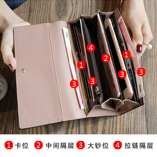 Kuqidishu Women's Wallet 2024 Nouveau portefeuille à la mode Long Niche Design Sac de carte multi-cartes simples Portefeuille de grande capacité