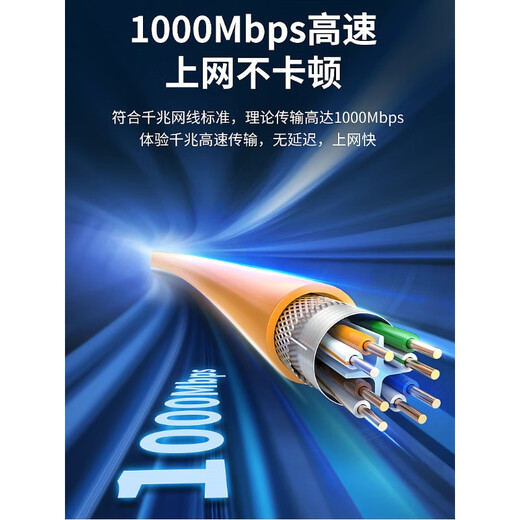 秋叶原(CHOSEAL)超五六类千兆cat6屏蔽网线室外防水监控低烟无卤阻燃网络线 七类双屏蔽QS6172A(万兆5G高速 80m