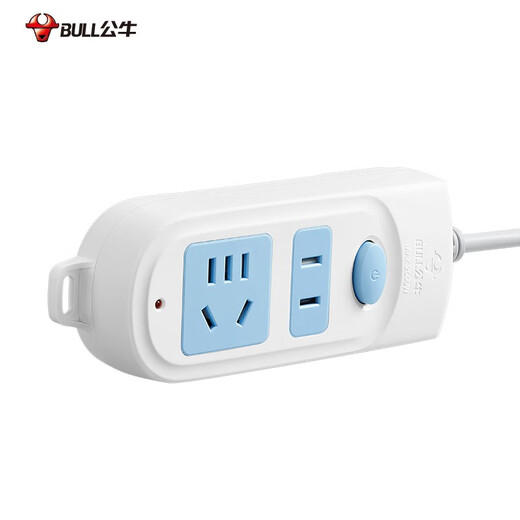 Bull can be wound around the wall socket plug row student dormitory special inspection plug multi-hole with fixator panel multi-functional office home plug-in drag strip total control 1.8 meters 2 sockets (GN-612)