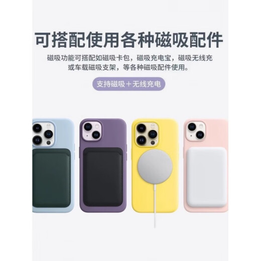 Nobance Apple 15 mobile phone case animation magnetic suction iphone15promax liquid silicone anti-fall protective cover solid color true liquid silicone simple men and women trendy [terracotta color] magnetic suction animation free high-definition tempered film + lens film Apple 15ProMax