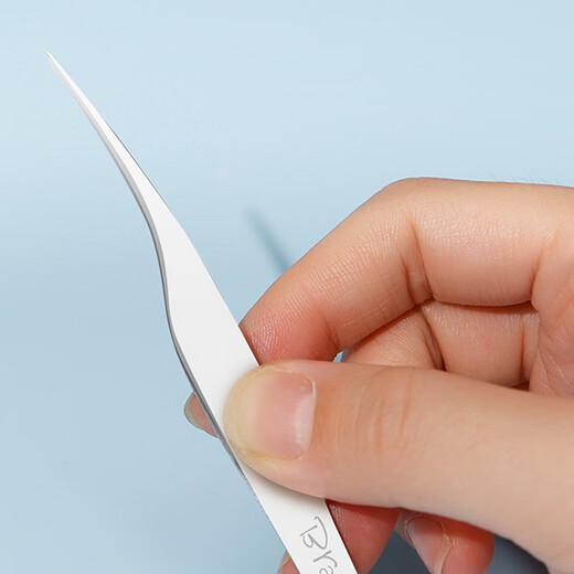 Brainbow Cell Clip Tweezers, Blackhead Remover, Beauty Salon Special Pimple Picking, Closed Mouth Set, Pimple Clips, Bag (Slanted + Curved) 2 Count (Alcohol Cotton Free)