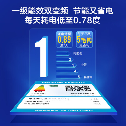 Haier refrigerator 406 liters four-door cross-door ultra-thin air-cooled frost-free first-class energy efficiency dual-frequency maternal and infant space energy-saving and energy-saving household refrigerator state subsidy 20% Star Stone Blue 406 liters maternal and infant temperature changing space + DEO purification