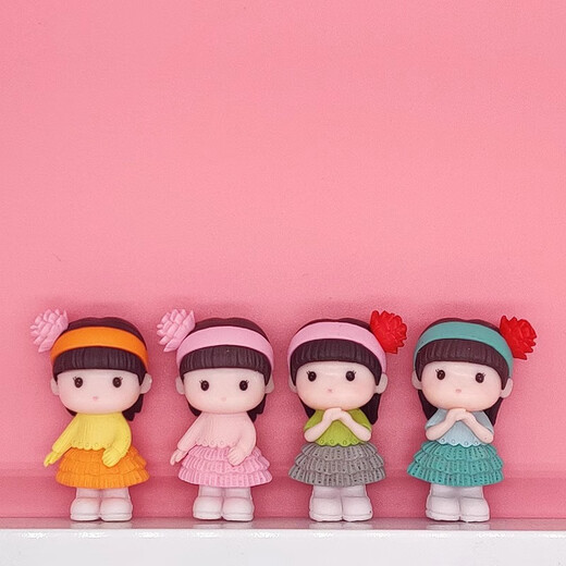 Gelun cartoon little girl cute doll boy couple decoration landscaping birthday gift office desk decoration set 4 boy next door