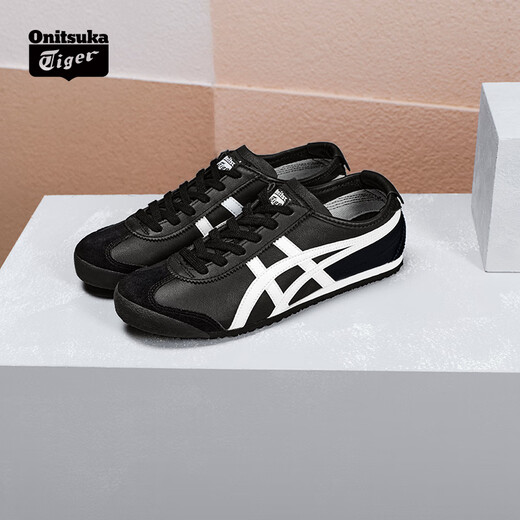 Onitsuka Tiger Hirokazuka Classic Casual Shoes Captical Hombres y zapatos ligeros y transpirables México 66 Negro 38