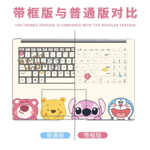 三色猫（SFMCEMQ） 电脑贴纸适用于笔记本小新air14保护膜pro13G3全 W2679 ABC面