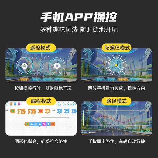 Enlightenment (ENLIGHTEN) QQ speed car assembled building block racing children's toy Sun Wukong mecha sports car model hand figure boy birthday gift 74034 remote control dawnbreaker programmable