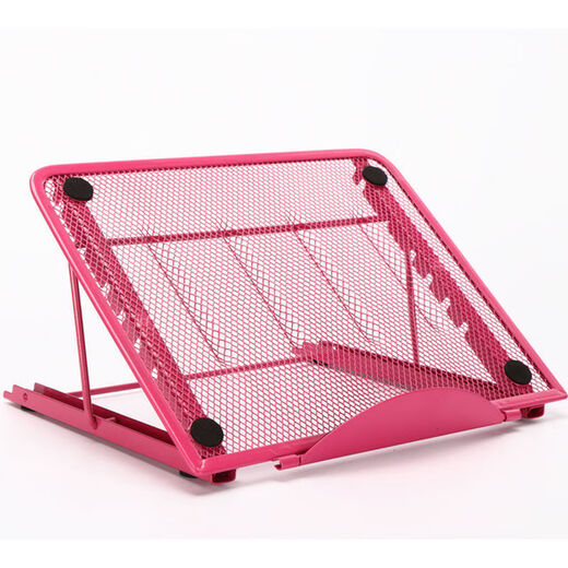 Adjustable laptop stand Metal mesh tablet stand Portable foldable desktop stand blue