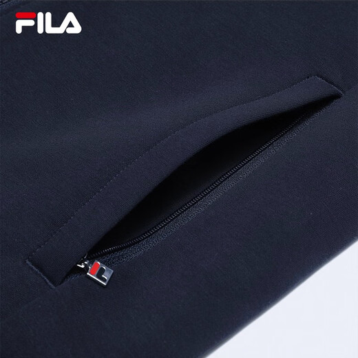 FILA Official Jacket Men's Autumn and Winter Basic Comfortable Simple Casual Commuting Stand Collar Top Jacket Men Legend Blue-NV XL 180/100A/XL
