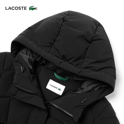 LACOSTE French crocodile women's fashion casual solid color versatile goose down jacket | BF0707 031/black M 38 /165