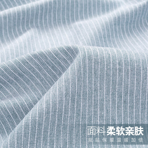 Shanshan warm shirt men's velvet business casual thickened long-sleeved striped shirt CVCT4218 velvet style 43