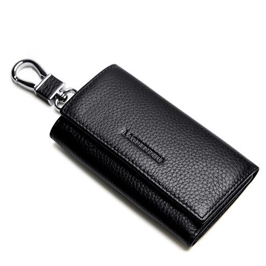
Old man's head [top layer cowhide] light luxury men's birthday gift key bag card bag 2025 new wallet long coin wallet black
