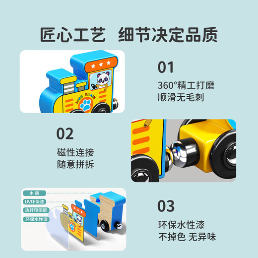 Kamilong Magnetic Digital Train Children's Toys's 3-6 ans garçons et filles Puzzle amusant Grandes Particules Early Education Building Blocs Beech 12 Magnetic Digital Train
