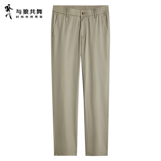 
Dancing with the wolf [smooth mulberry silk/cool] Commuter elastic breathable men's casual pants 701 khaki 50/M