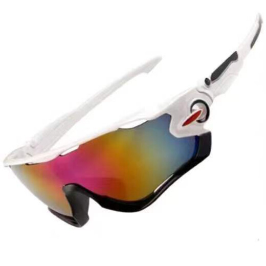 Qustar's new cycling glasses, mountain bike windproof glasses, motorcycles, men's and women's outdoor sports sunglasses, wind and sand goggles, black frame, red legs and gold