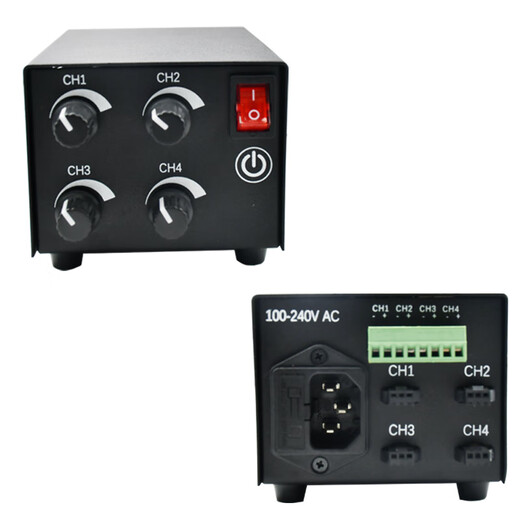 Industrial camera LED light source brightness regulator 24V analog digital four-channel machine vision light source controller 2-channel analog controller APA-25W 24V