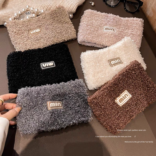 Hongyun Warmth Artifact Headband Women's Widened Forehead Protection Windproof Headband Sports Knitted Hairband Face Washing Bandana Beige Plush Headband F169