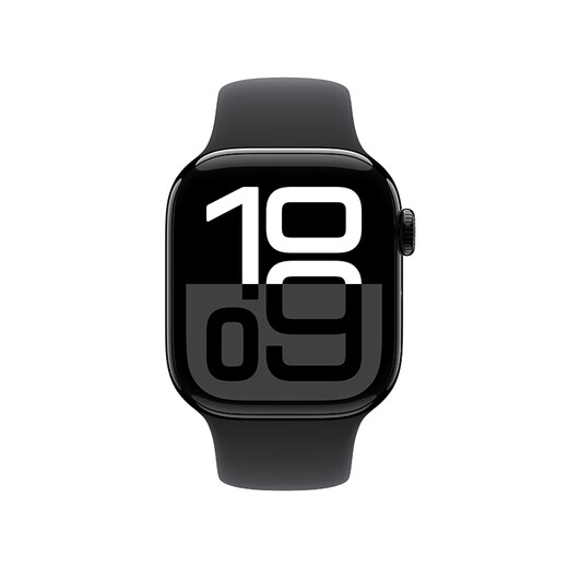 Apple Watch Series 10 智能手表42毫米亮黑色铝金属表壳黑色运动型表带M/L【GPS款】联通补贴