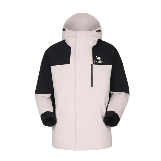 Camel (chameau) Veste à bas de l'eau à eau pour hommes trois en un 24 automne et hiver Nouveau éolien étanche à la veste chaude résistante au froid A14CATG831, Phantom Black, même style pour les hommes et les femmes xl