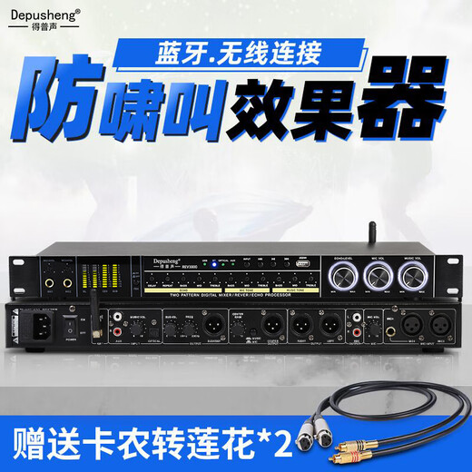 Depusheng REV3800 pre-amp effector anti-howling KTV stage home karaoke reverb audio processing simulated balanced karaoke smart