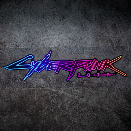 Tucker is suitable for Cyberpunk 2077 computer case stickers, Cyberpunk car stickers, waterproof motorcycle electric cars, Cyberpunk short style-white
