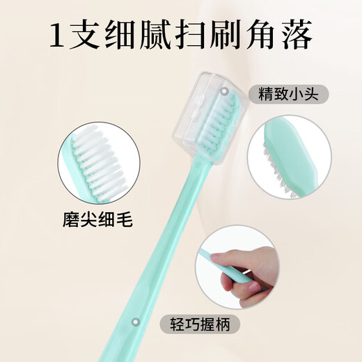 Langlijiejing exquisite soft color adult soft bristle toothbrush soft brush filament cleaning oral cavity slender brush rod family pack 10 pieces