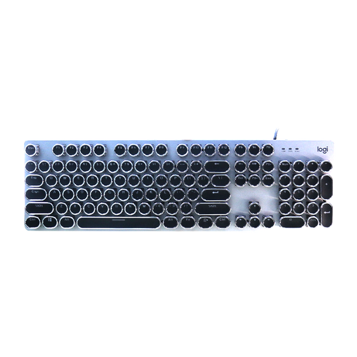 
Logitech K845 font-transparent PBT rainbow keycap/lipstick beauty/punk/national trend/Little Liu duck keycap K845 classic punk keycap-black
