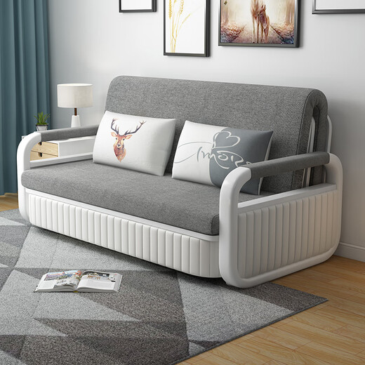 Songxian Modern home living room sofa bed Nordic simple small apartment storage lazy sofa bed [with storage]