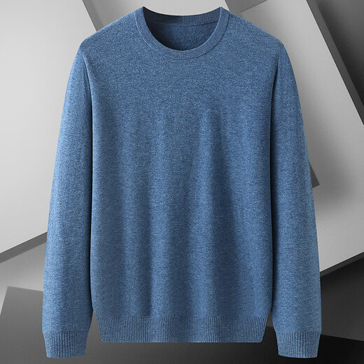 
Dibinze large size men's cardigan loose solid color pullover round neck autumn and winter elastic fat man base knitted sweater