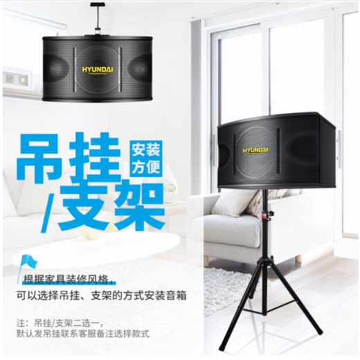 HYUNDAI现代专业会议室音响设备套装蓝牙功放培训教室舞蹈室家庭KTV背景音乐系统壁挂音箱套装音响家庭音 音响功放支架套装