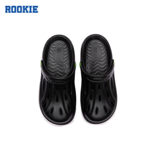 ROOKIE children's shoes, boys' and girls' clogs, summer new children's shoes, including replaceable midsoles, casual sandals, black 40 41, suitable for feet 25-25.5cm long