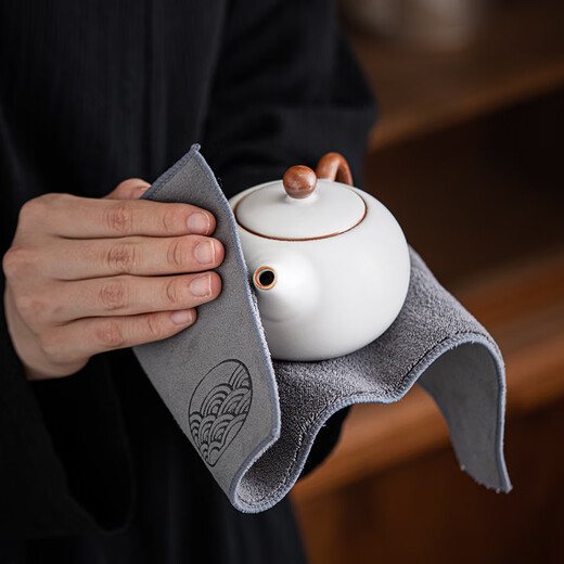Xiyuanji double-sided absorbent tea towel absorbs water, high-end tea cloth, tea absorbent mat, tea table towel, rag, tea table, tea set accessories, double-sided tea towel (rectangular), four types, one each