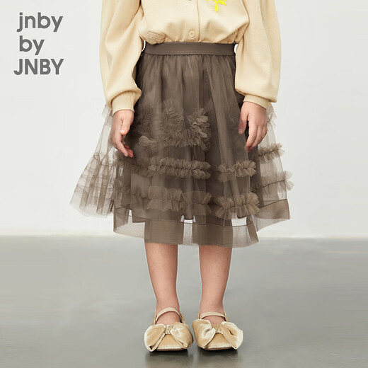 jnby by JNBY江南布衣童装网纱短款半身裙花边可爱公主裙春女童儿童1O1D12240 216/腊粉驼色 140 cm