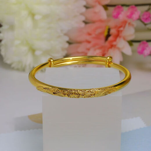 Vatican-made old Phoenix gold shop style filigree bracelet for women 999 gold-plated pure silver push-pull bracelet gold-plated silver adjustable bracelet genuine