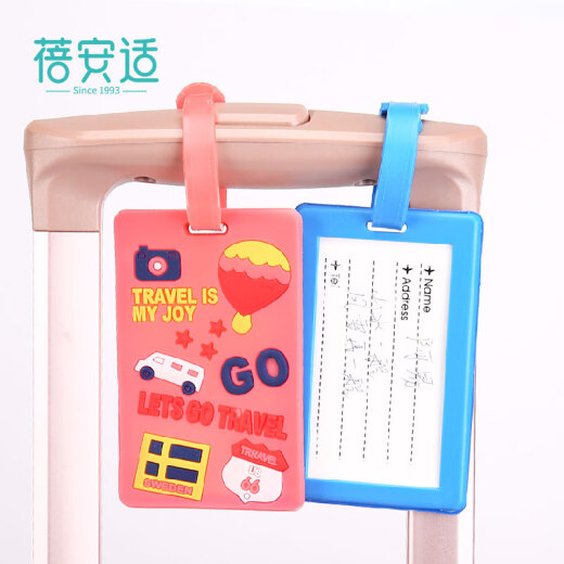 Beianshi luggage tag travel leisure fashion luggage card suitcase shipping tag business trip trolley case identification tag red bus