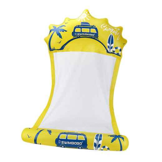 Swimbboboobo Outdoor Wasser erwachsene Kinder inblasbarer Lounge Stuhl Schwimmring schwimmendes Bett spielen Auftriebsbrett Rückenlehne Nettos Bag Floating Row