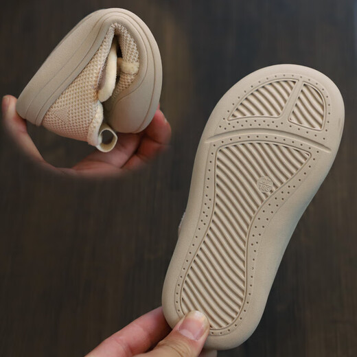 Ruiyang Children's Second Cotton Shoes Children's Kindergarten Indoor Shoes Children's Shoes Baby Shoes Soft Sole Flooring Toddler Shoes Gray 6627 Winter Style Two Cotton Size 33 The shoe length is about 20.6