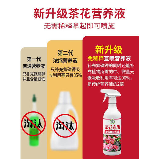 Camellia fertilizer special fertilizer non-dilution nutrient solution camellia jasmine gardenia azalea acid-loving plant potted home Camellia non-dilution nutrient solution 500ml*1 bottle