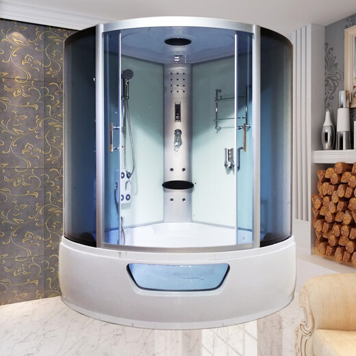 Wulang Machinery (can be installed on the door) shower room bathing room with bathtub bathroom sauna room integrated bathtub 120*120*220cm white with steam