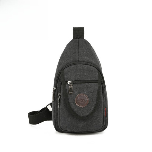 Kangaroo Men's Fashionable, Casual, Versatile, Fashionable and Lightweight New Canvas Bag, Casual Shoulder Crossbody Waist Bag, Dark Brown