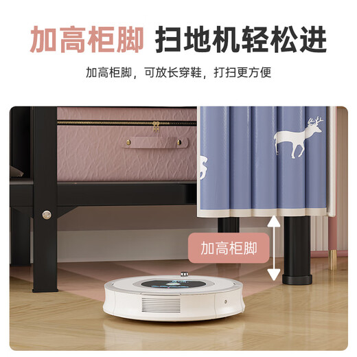 家丽人折叠免安装衣柜加粗钢管卧室简易衣柜家用宿舍布衣柜双人储物衣橱