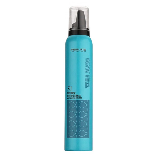Feeling 5.1 Strahlungsstilschaum Mousse lockiges Haar flauschig und fixes französische Wolle für Frauen lockiger Blasen elastischer Schutz 5.2 Bubble Mousse + Haarpflege ätherisches Öl
